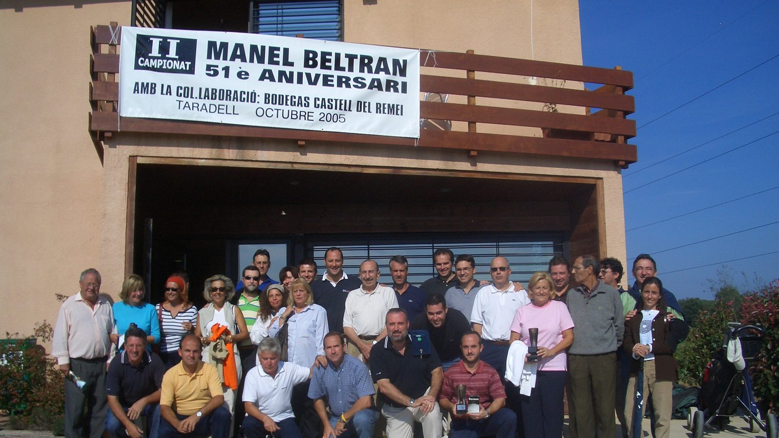 Foto de grup del torneig del Manel Beltrán a Taradell, l'octubre del 2005